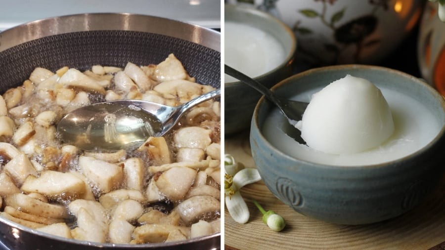 Khi rán mỡ lợn, bạn có thể thêm một ít muối trắng để mỡ có thể để được lâu hơn.