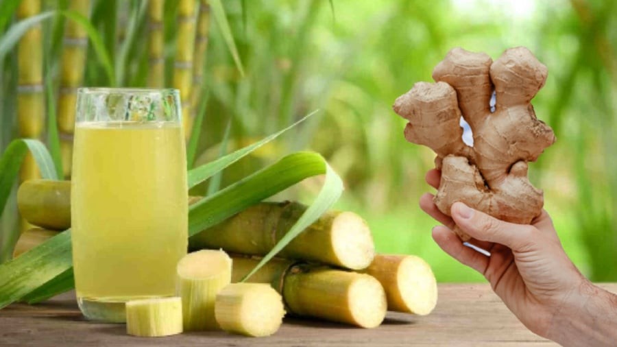 Nước mía gừng mang lại nhiều lợi ích cho sức khỏe.