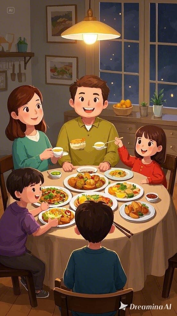 Thói quen ăn uống không tốt trong gia đình cũng là một nguyên nhân