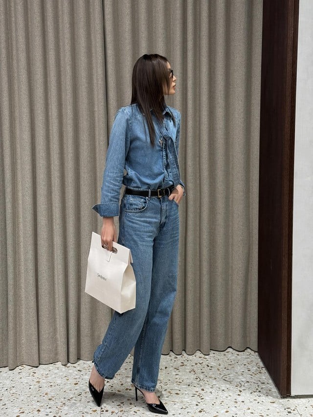 Một công thức kinh điển khác chính là denim-on-denim.