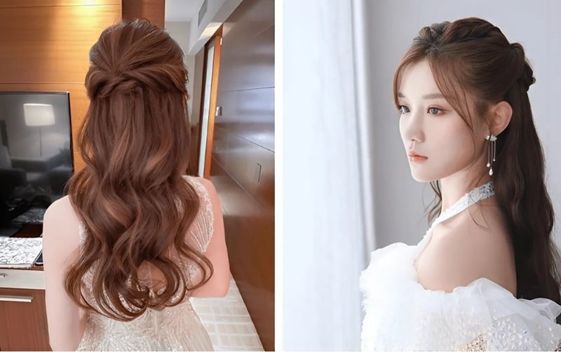 Khi đi cùng những chiếc cardigan mềm mại hay váy mùa thu dịu dàng, kiểu tóc này càng làm nổi bật vẻ duyên dáng