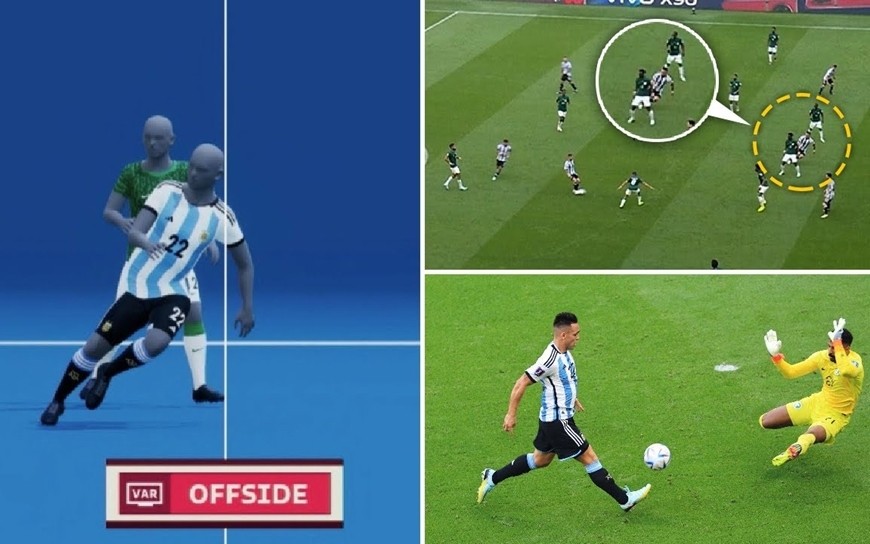 Một tình huống sử dụng công nghệ bắt việt vị bán tự động tại World Cup 2022.