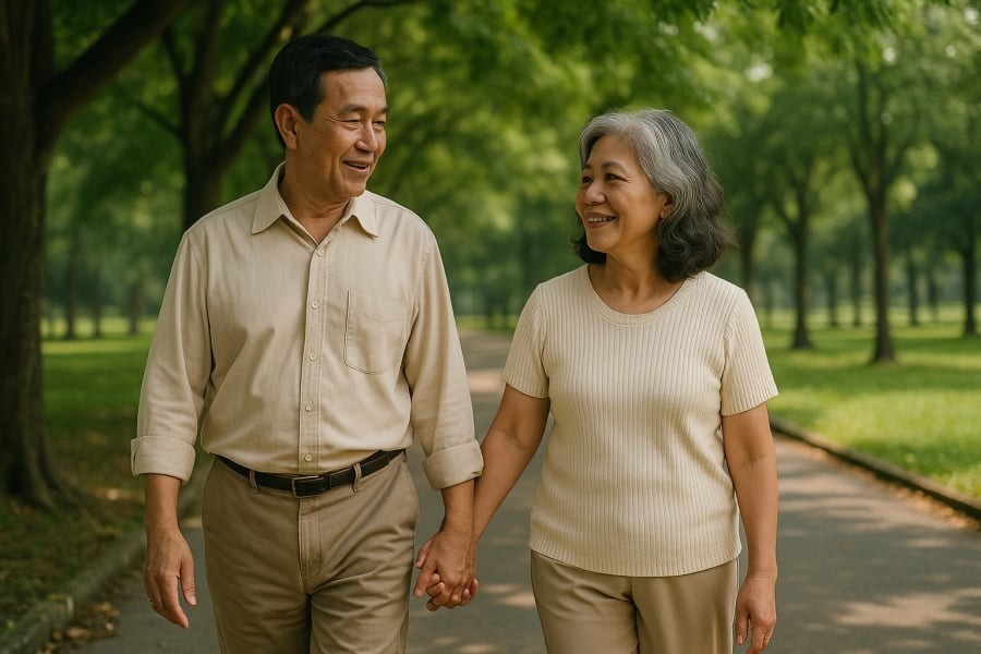 Sức khỏe và tinh thần tích cực là chìa khóa giúp tuổi già trở nên tự do và hạnh phúc.