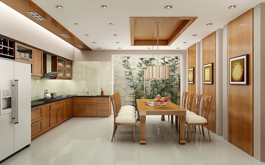 1 căn bếp kín đáo, riêng tư, đẹp đẽ. (Ảnh minh họa)
