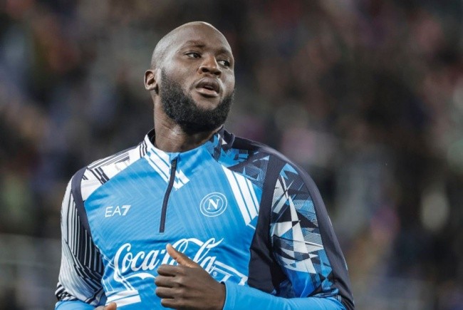 Lukaku trong màu áo Napoli.