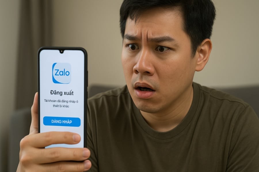 Giao diện Zalo bị đăng xuất bất ngờ – dấu hiệu cảnh báo tài khoản có thể bị xâm nhập.