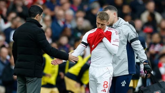 Martin Odegaard chấn thương là tổn thất lớn của Arsenal.
