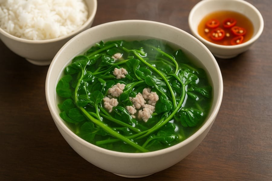 Canh cải xoong thanh mát – món ngon bổ dưỡng giúp thanh lọc cơ thể, dễ nấu mỗi ngày.