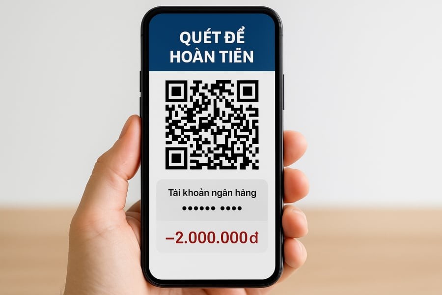 Mã QR có thể chứa lệnh giả mạo – chỉ một thao tác quét sai, bạn có thể mất toàn bộ số tiền trong tài khoản.