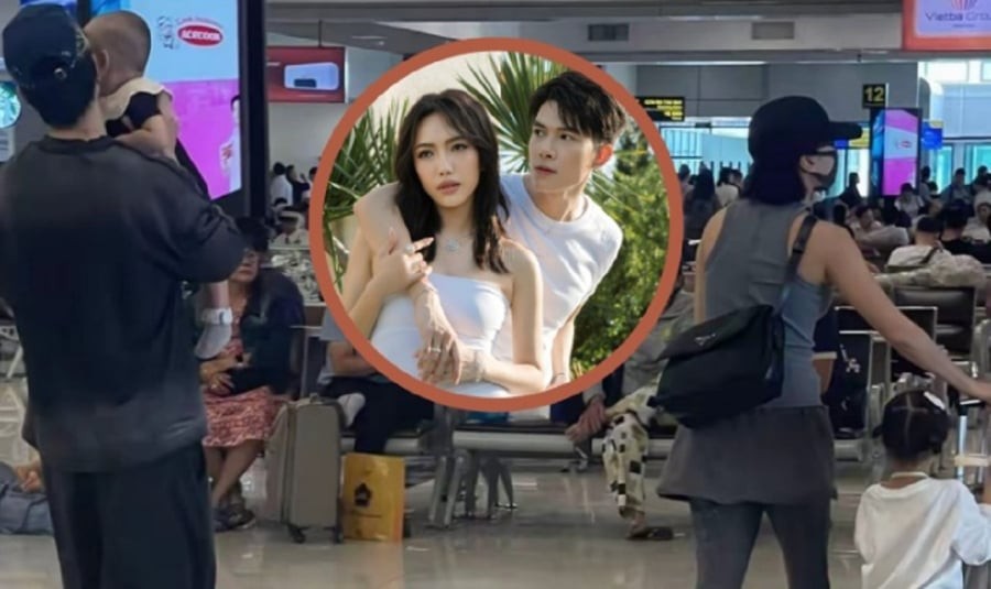 Dân tình xôn xao hình ảnh được cho là vợ chồng Diệu Nhi – Anh Tú xuất hiện tại sân bay cùng hai nhóc tỳ
