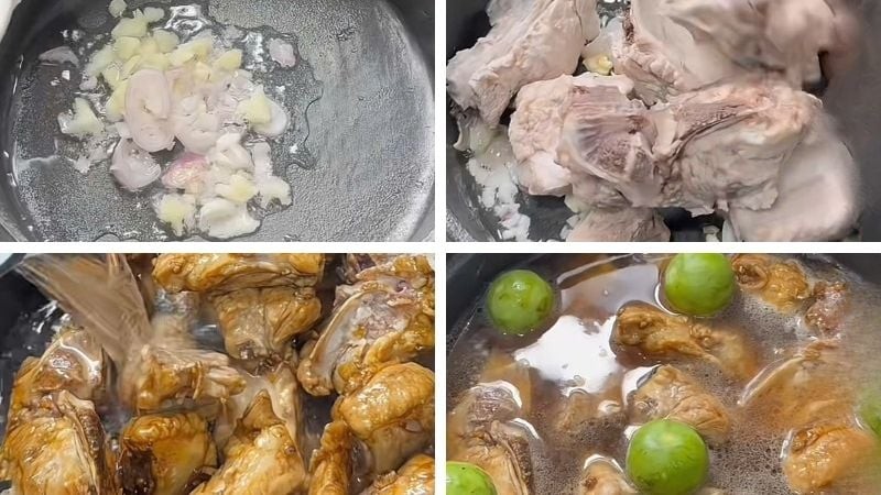 Cách nấu sườn kho sấu đơn giản