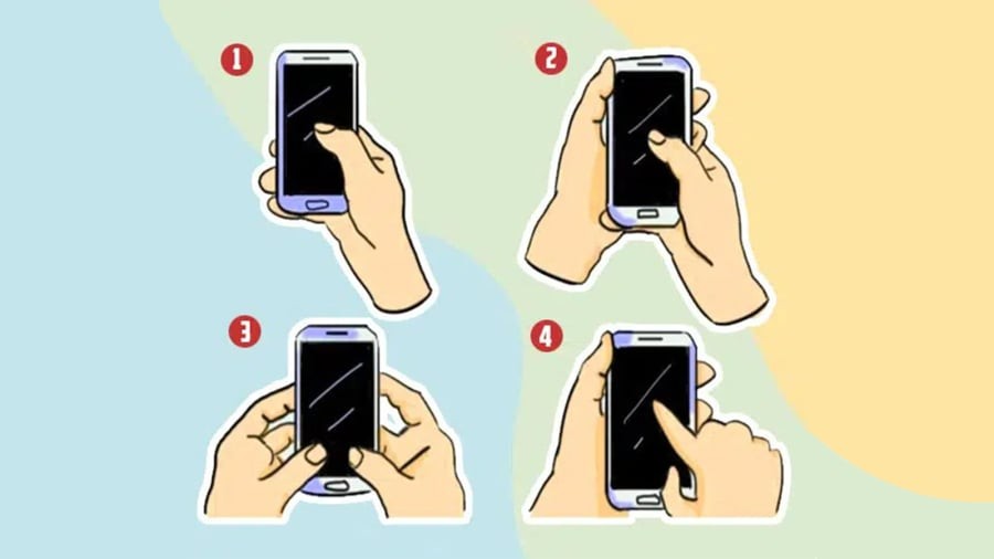 Cách cầm điện thoại nói lên tính cách khác biệt gì ở bạn?