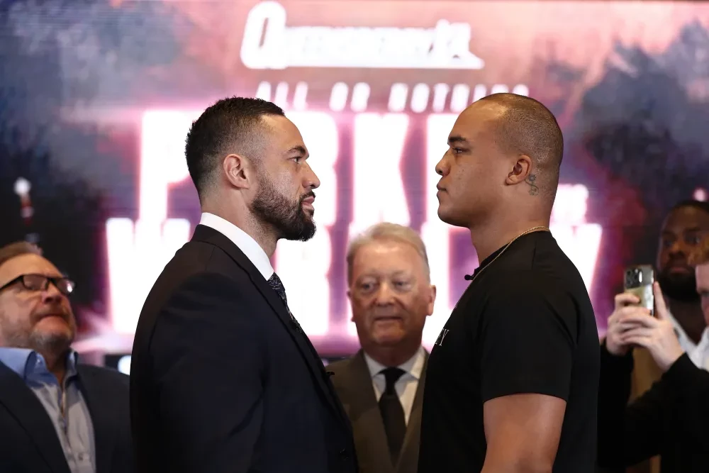 Joseph Parker và Fabio Wardley trong buổi họp báo