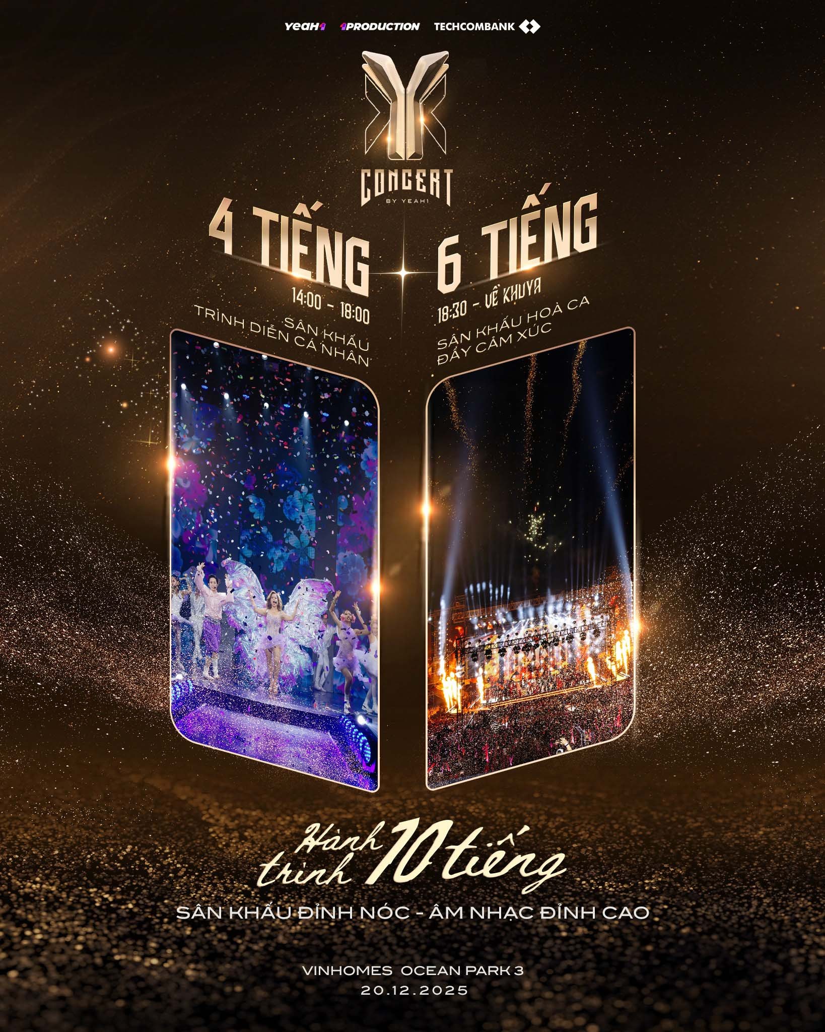 Concert chia làm 2 phần_ set diễn cá nhân và sân khấu hòa ca