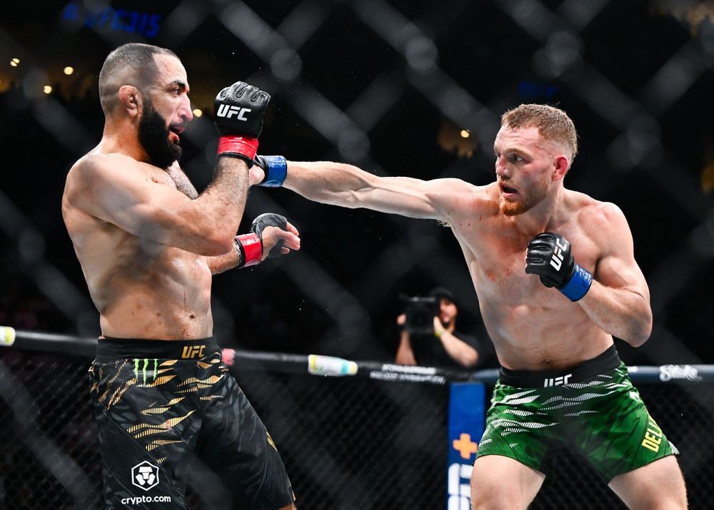 Jack Della Maddalena sau khi giành đai vô địch tại UFC 315