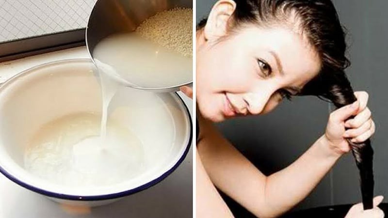 Sử dụng nước vo gạo gội đầu