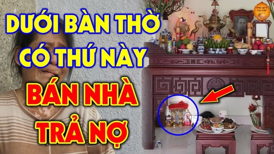 Những đồ vật không nên đặt dưới chân bàn thờ