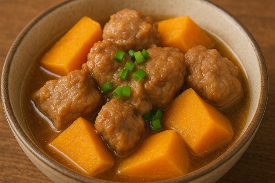 Sườn non hấp khoai lang – món ăn ấm bụng, bổ dưỡng, trẻ em ăn cũng mê.