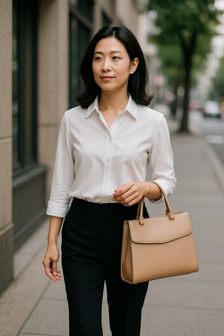 Phụ nữ U40 sang chảnh không cần hàng hiệu, chỉ cần chọn đúng kiểu túi phù hợp với phong thái.