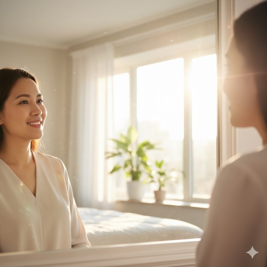 Nụ cười hiền hòa và thần thái tích cực – bí quyết giữ vận khí tốt và thu hút tài lộc.