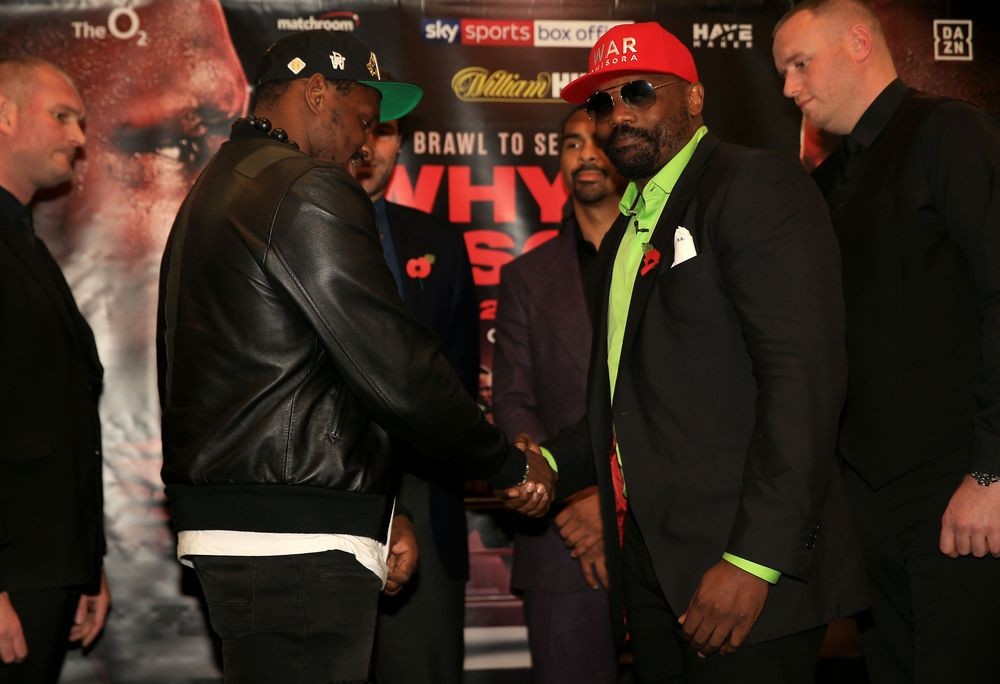 Dillian Whyte trong một buổi họp báo.