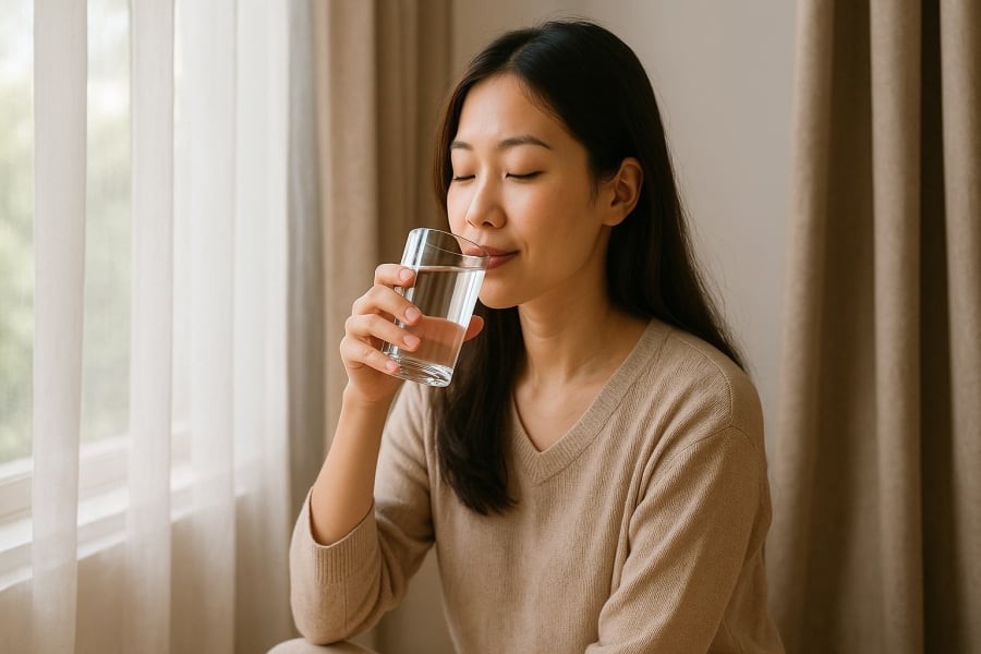 Bắt đầu ngày mới với một ly nước giúp thận lọc sạch độc tố tích tụ qua đêm.