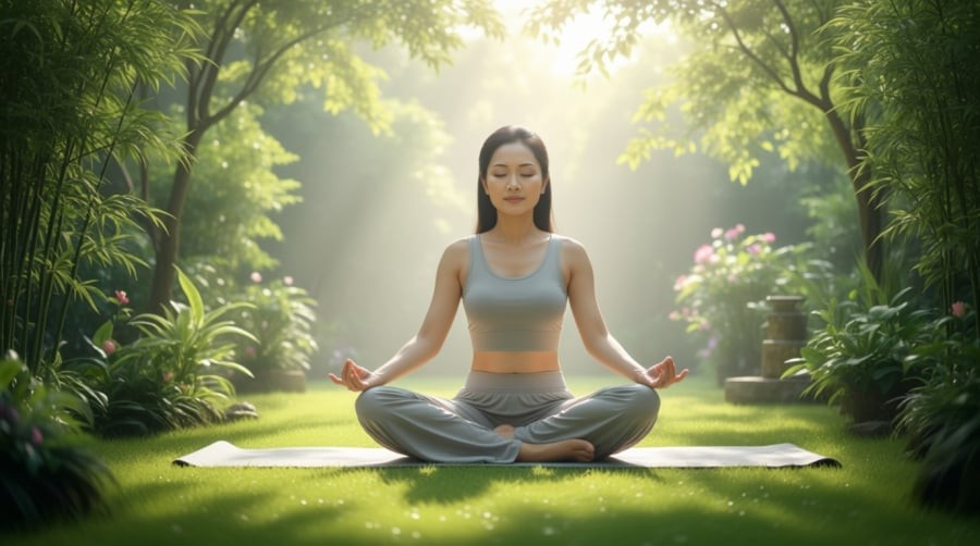 Vận động nhẹ mỗi sáng giúp máu huyết lưu thông, tăng cường sức khỏe tim mạch.