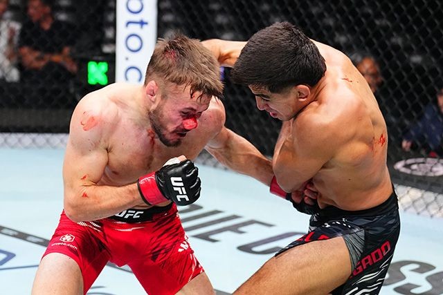 Nathaniel Wood sau trận đấu với Jose Delgado tại UFC 321.