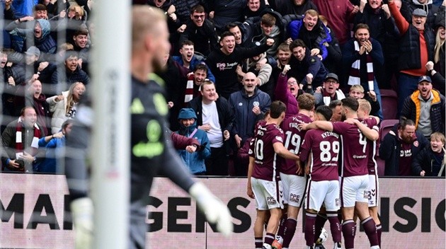 Hearts vừa đánh bại Celtic 3-1
