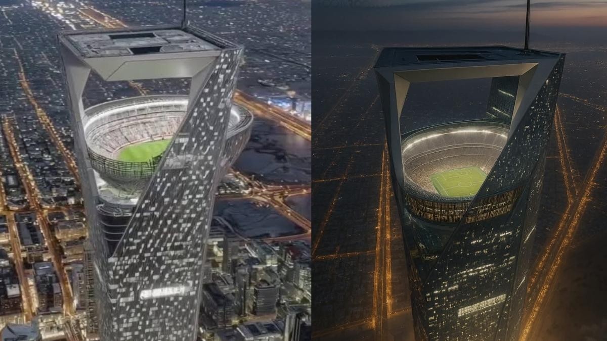 Dự án Sky Stadium của Saudi Arabia gây choáng ngợp.