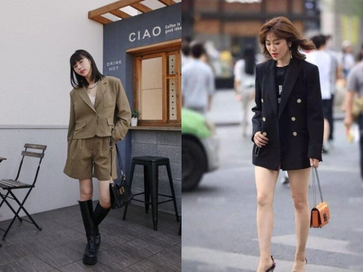 Blazer và quần shorts là cặp đôi hoàn hảo cho phong cách hiện đại, thanh lịch mà vẫn phóng khoáng.