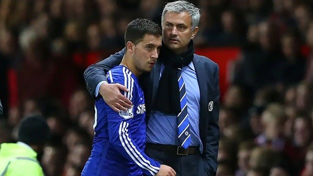  Hazard và Mourinho khi còn ở Chelsea.