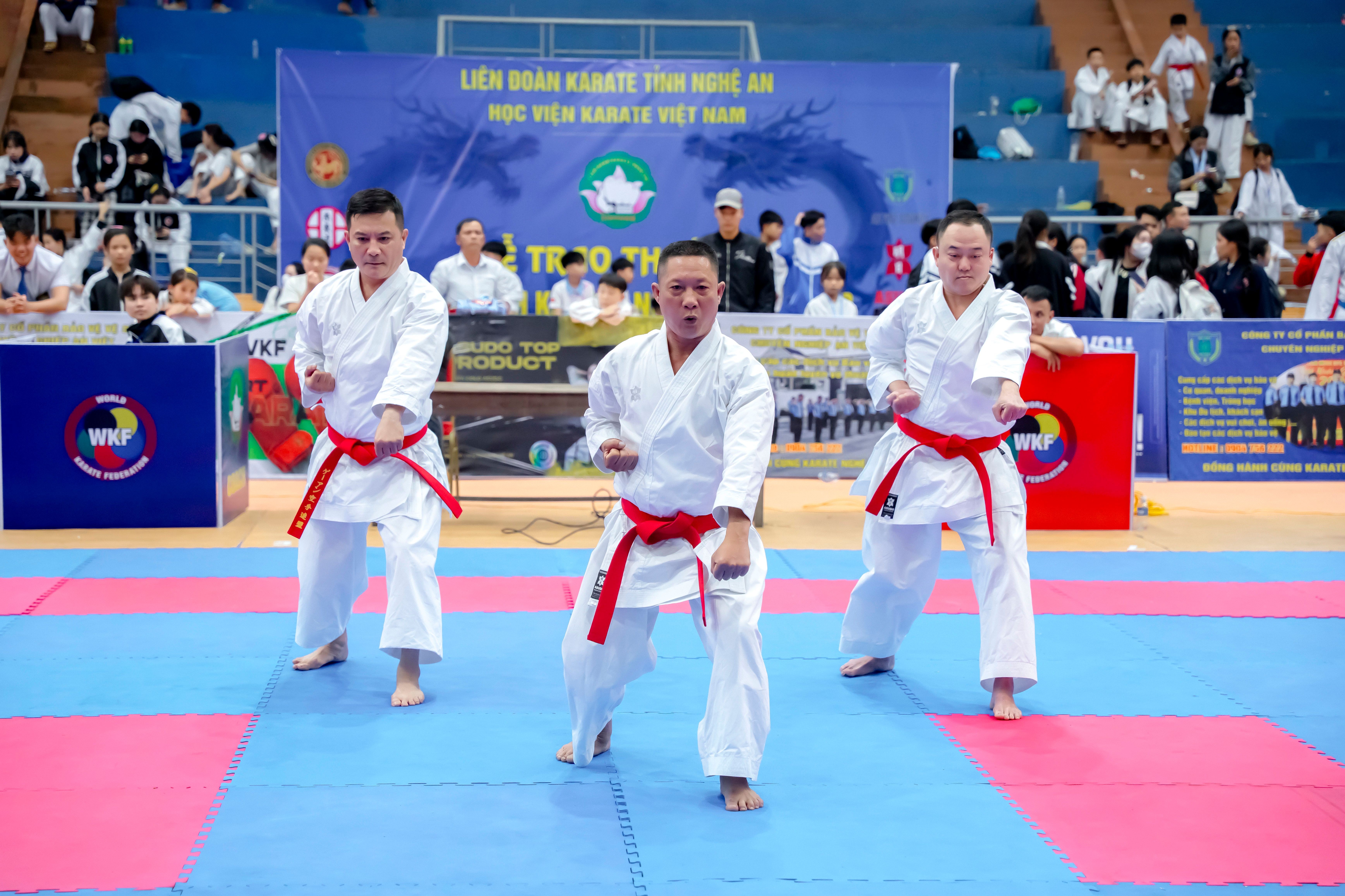 a3 -Lãnh đạo Liên đoàn Karate Nghệ An biểu diễn trong buổi lễ khai mạc.jpg