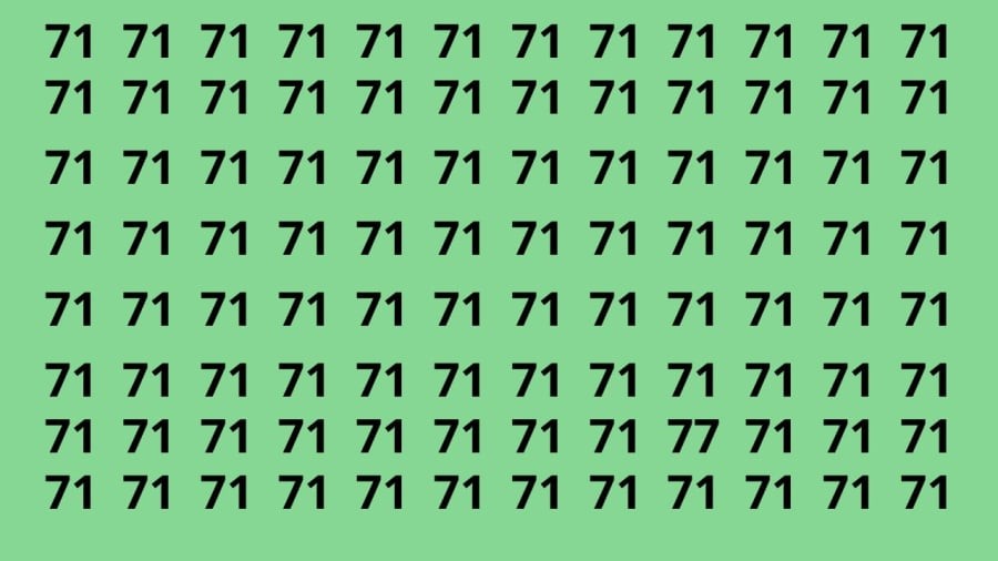 Bạn thấy số 77 trong bức ảnh này sau bao nhiêu giây