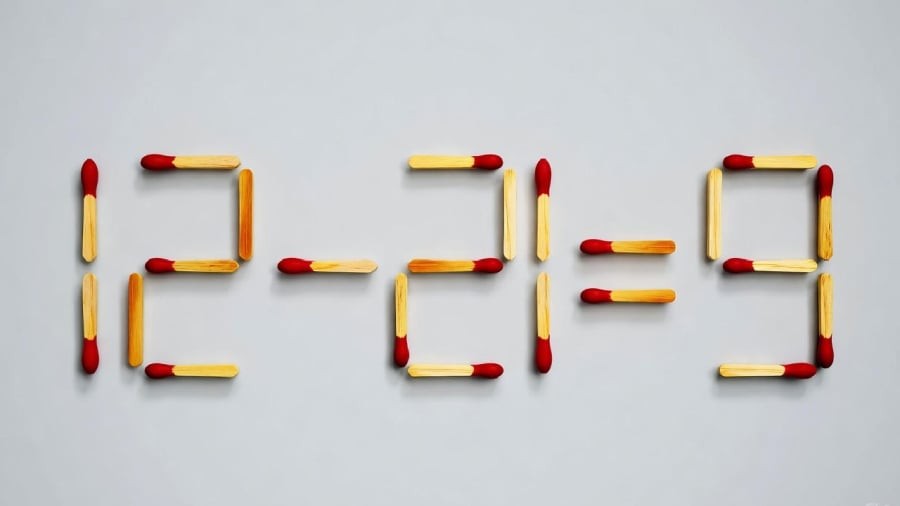 Bạn chỉ được di chuyển một que diêm để tạo ra phép tính đúng.