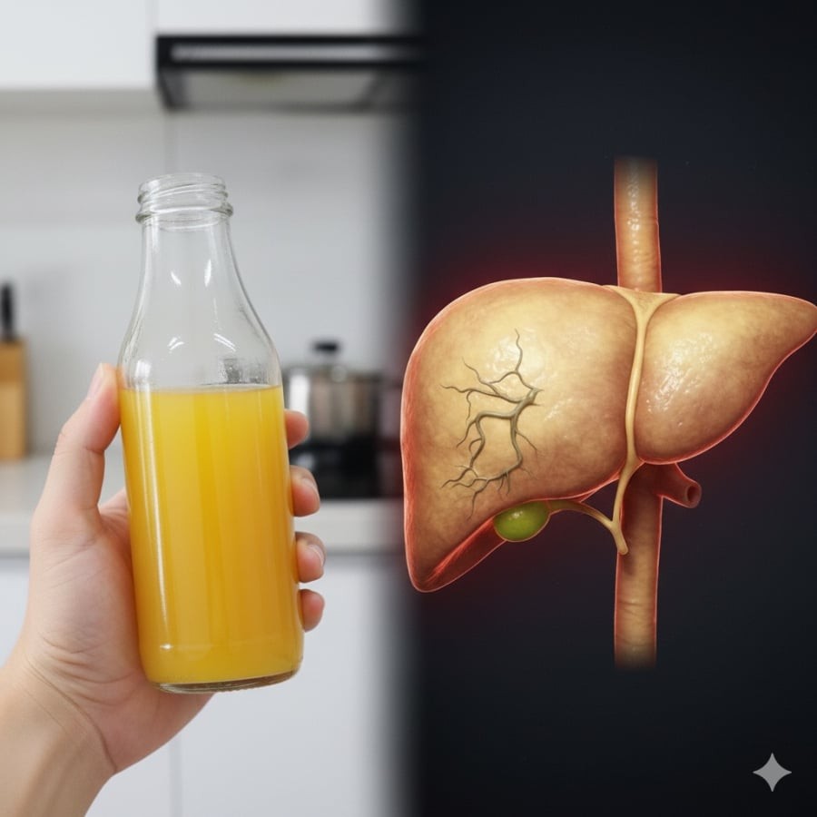 Nước ép công nghiệp và trái cây quá ngọt khiến gan làm việc quá tải, dễ dẫn đến gan nhiễm mỡ và rối loạn chức năng gan.