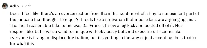 Bình luận về tình huống tại UFC 321