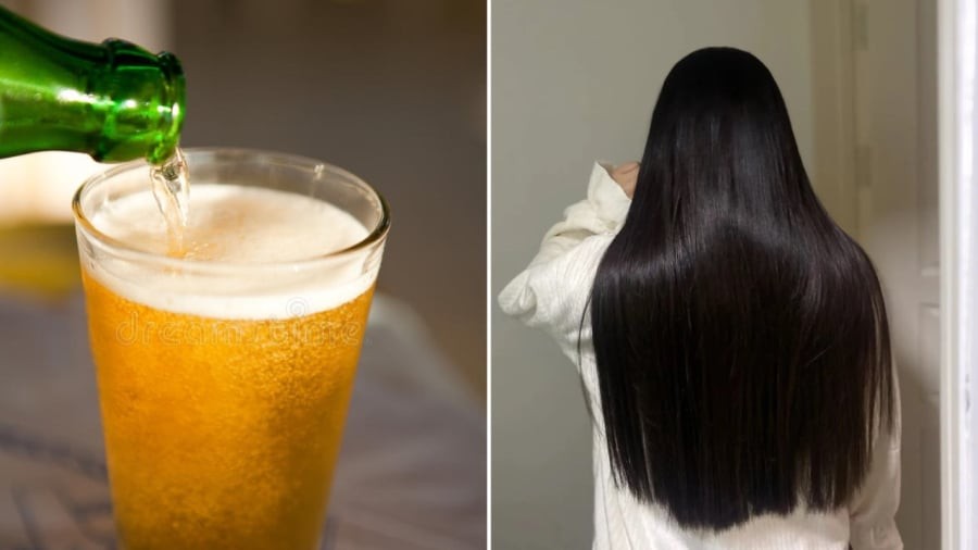 Gội đầu bằng bia có thể giúp giảm rụng tóc, kích thích mọc tóc.