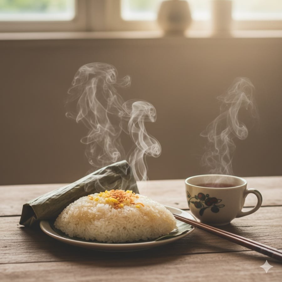 Xôi – món ăn sáng quen thuộc mang đậm hương vị Việt.