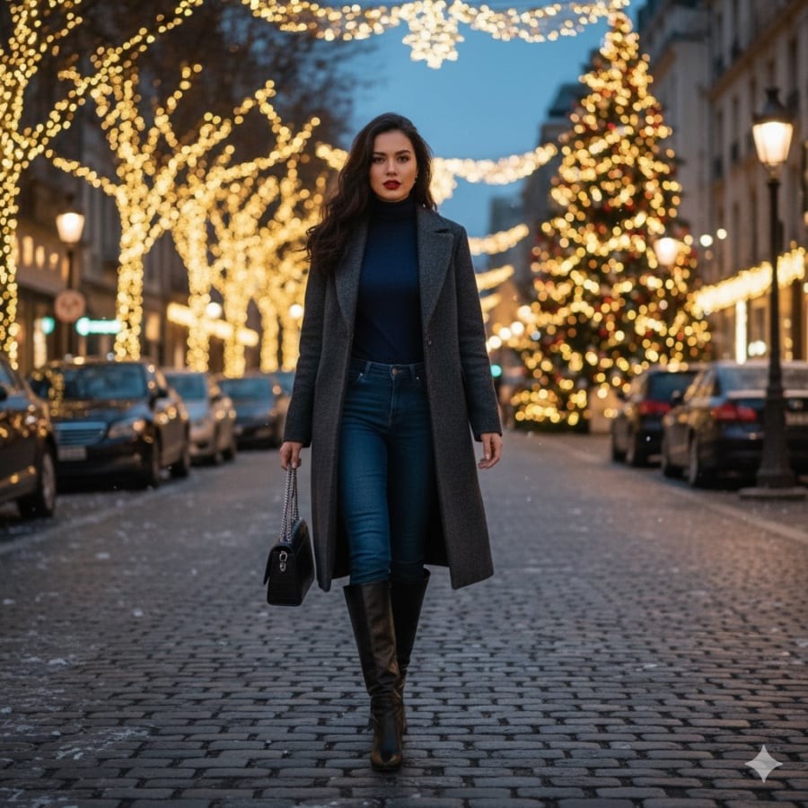 Phong cách layering hiện đại giúp phụ nữ 40+ vừa ấm áp vừa thanh lịch.