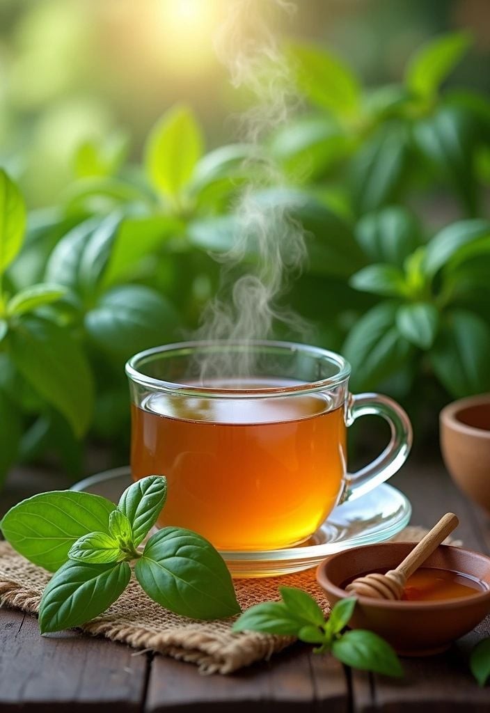 Bạn có thể dùng húng quế ở dạng trà hoặc ăn như rau sống