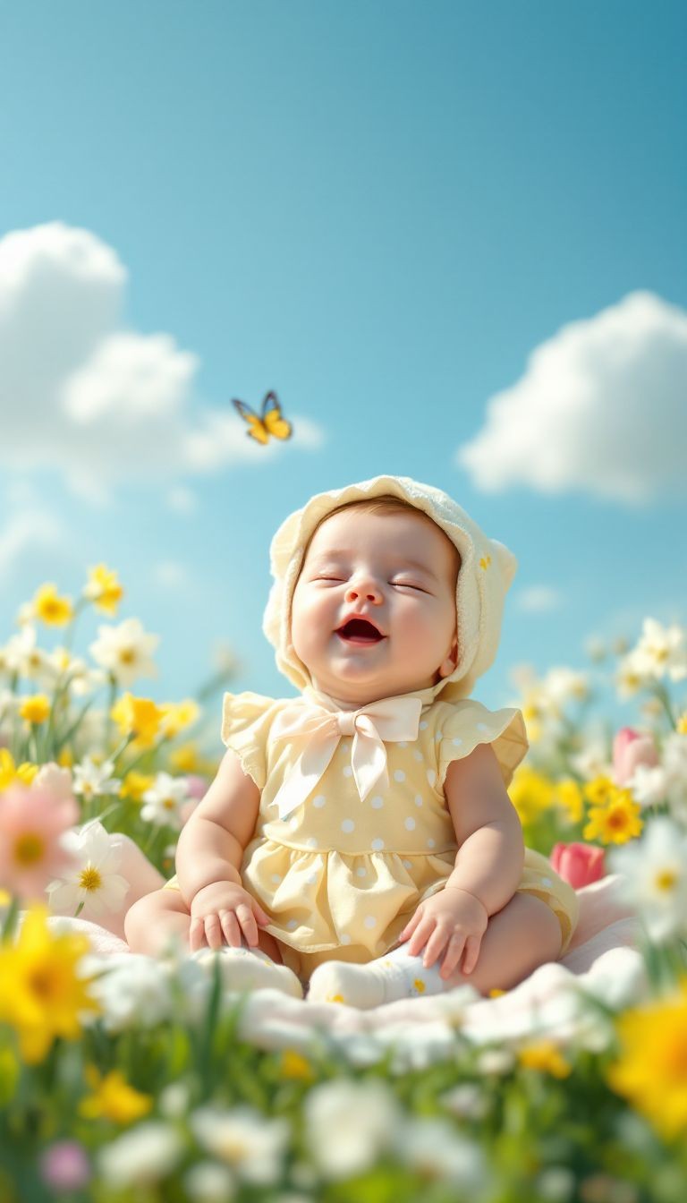 Em bé khỏe mạnh, hạnh phúc là biểu hiện cho sự tốt lành