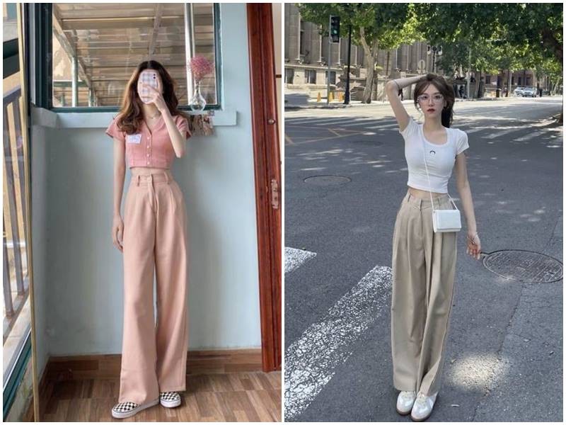 Áo croptop là “vũ khí” đơn giản nhưng hiệu quả để tạo cảm giác eo thon và thân hình cân đối