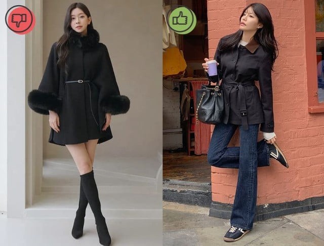  Những phần lông ở cổ, tay áo hay viền thân giờ bị đánh giá là rườm rà, sến và thiếu tinh tế.