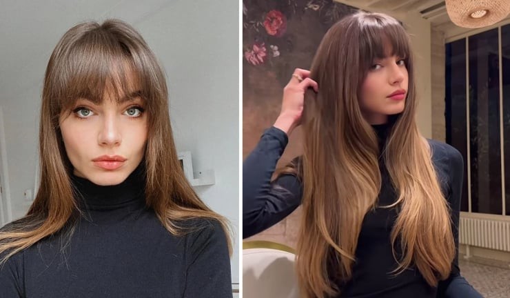 Vẫn là phần mái phồng, phủ đều trán, nhưng lần trở lại này lại mang đến cảm giác mềm mại và lãng mạn hơn