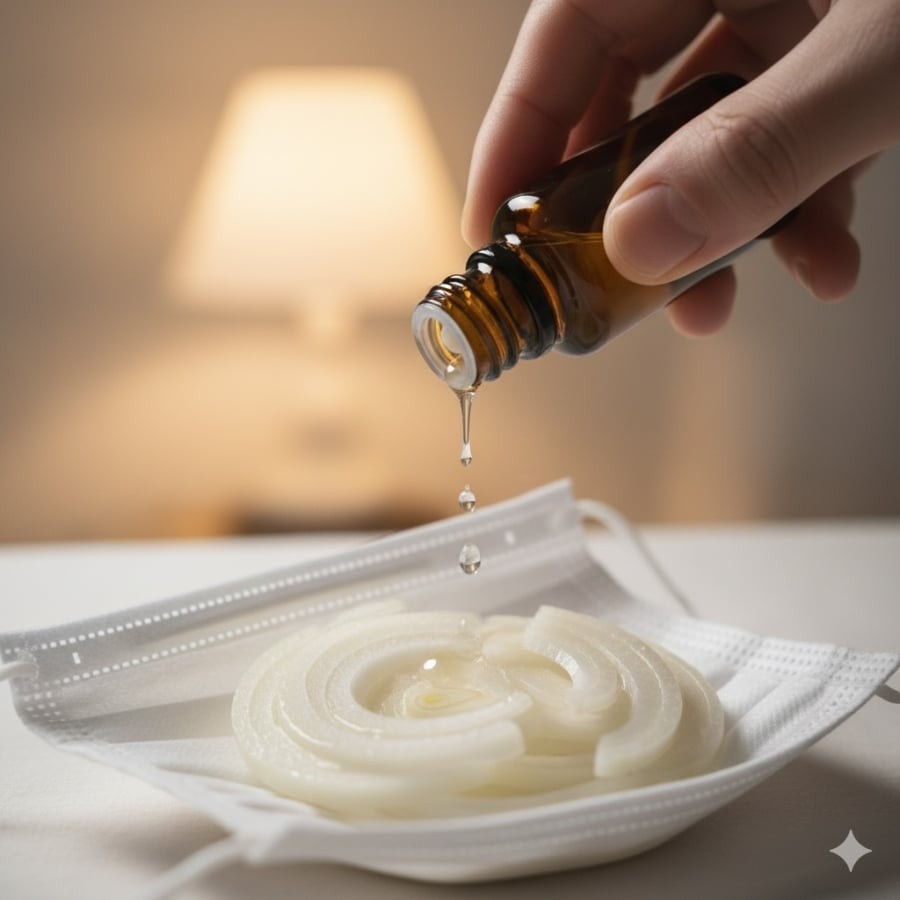 Tạo 'túi thơm' hành tây và dầu gió đơn giản giúp ngủ ngon và xua đuổi muỗi hiệu quả.