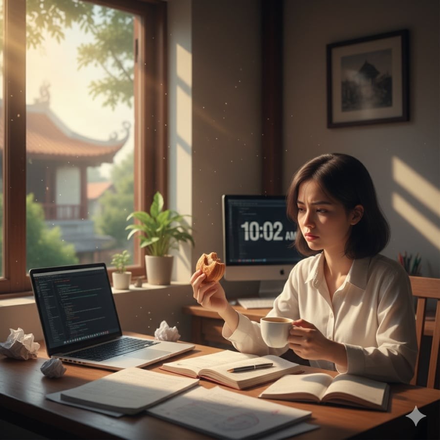 Ăn vặt giữa buổi sáng là nguyên nhân phổ biến khiến cân nặng tăng nhanh mà nhiều người không ngờ tới.