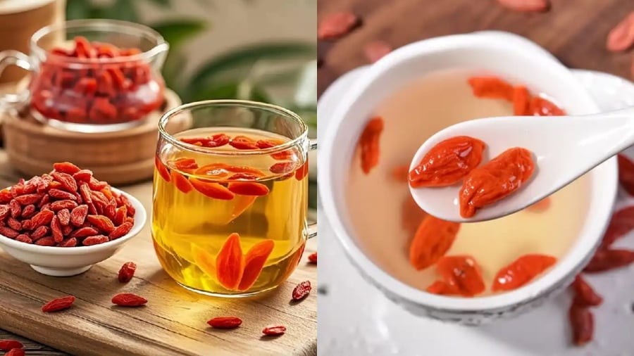 Uống trà kỷ tử mang lại nhiều lợi ích cho sức khỏe.