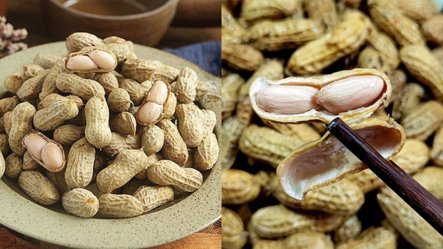 Khi luộc lạc, bạn có thể thêm một số loại gia vị để tăng hương vị.