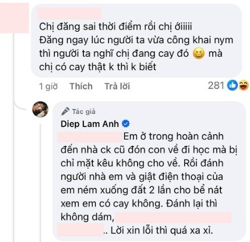 Diệp Lâm Anh đáp trả khi bị nói đăng cố tình gây chú ý vì cay cú chồng cũ công khai người mới
